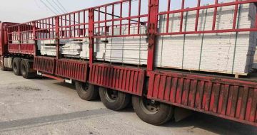 黄山 白麻荔枝面外墙干挂，工厂装车日常