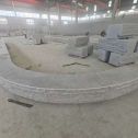 黄山 芝麻白异形坐凳，自然面光面弧形加工