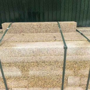 黄山 黄金麻花岗岩石材机切面栏杆料半成品