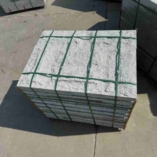 黄山 白麻花岗岩石材自然面蘑菇石成品