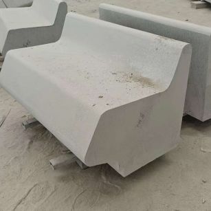 黄山 芝麻白花岗岩异形坐凳，石凳