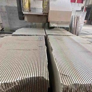 黄山 车间生产日常，黄金麻白麻花岗岩