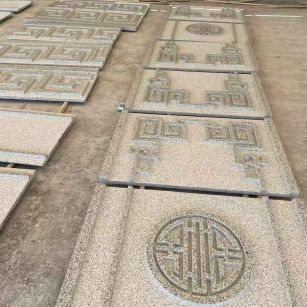 黄山 白麻花岗岩外墙立面雕刻板