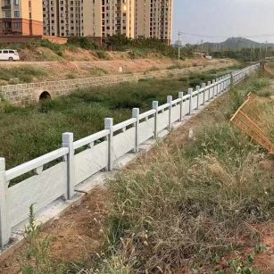 黄山 白麻河道栏杆效果展示图