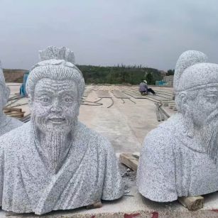 黄山 白麻花岗岩石材人物立体雕刻