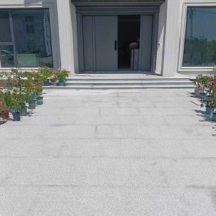 黄山 芝麻白花岗岩地铺石地面铺装