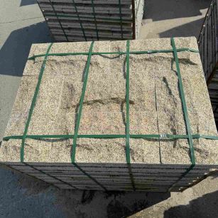 黄山 黄金麻花岗岩石材自然面蘑菇石成品