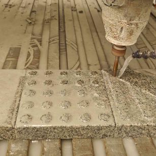 黄山 芝麻白花岗岩石材盲人石、盲道石、盲点石