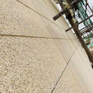 黄山 黄金麻花岗岩荔枝面外墙干挂石材效果示例