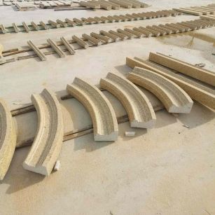 黄山 黄金麻花岗岩别墅线条