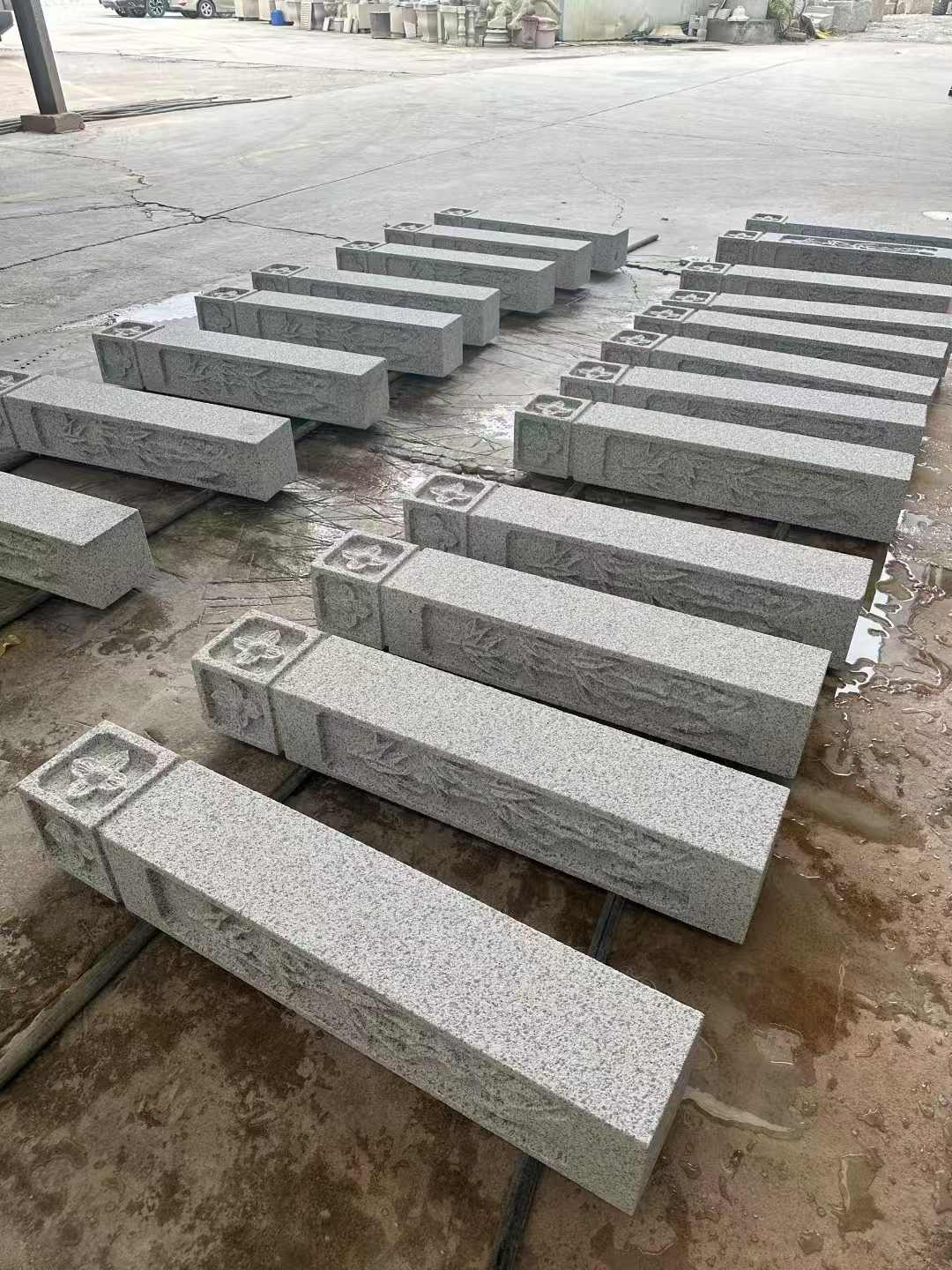 黄山 白麻方柱雕花防水