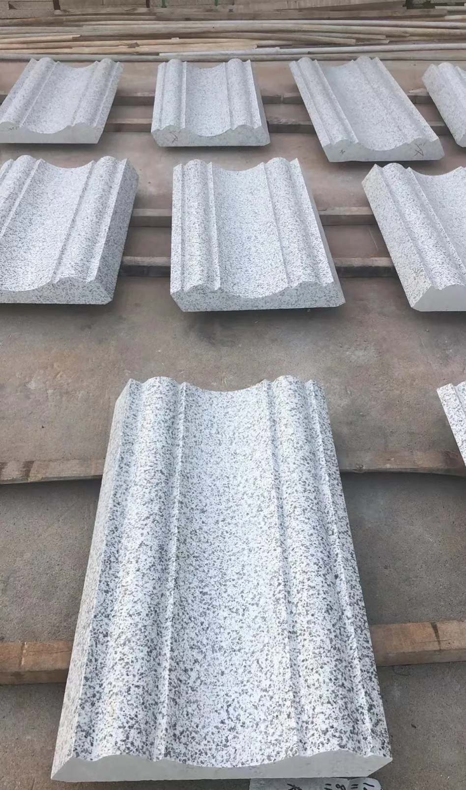 黄山 白麻花岗岩光面别墅线条