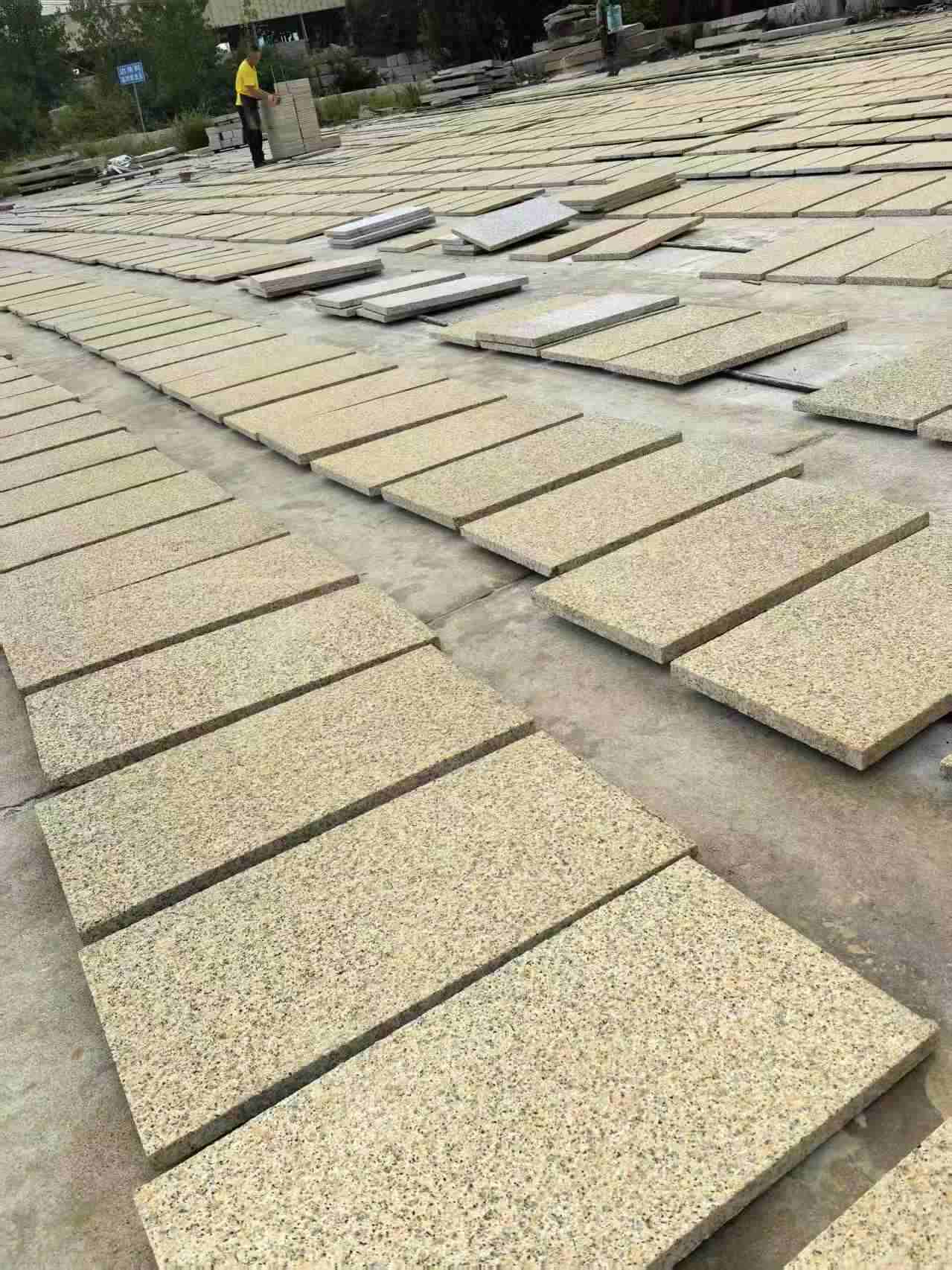 黄山 黄金麻荔枝地铺石面排板