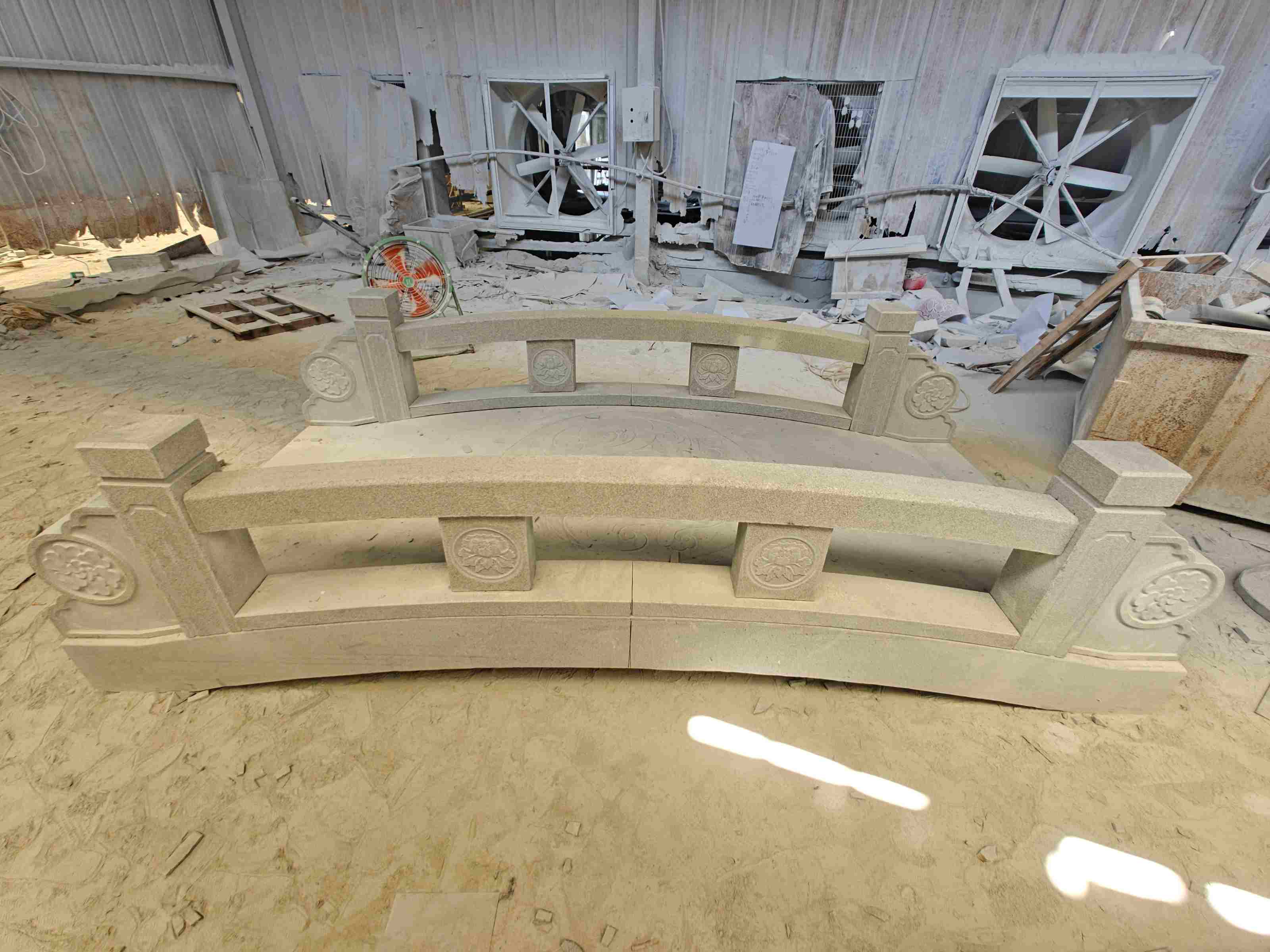 黄山 芝麻灰花岗岩异形加工-拱桥，石桥