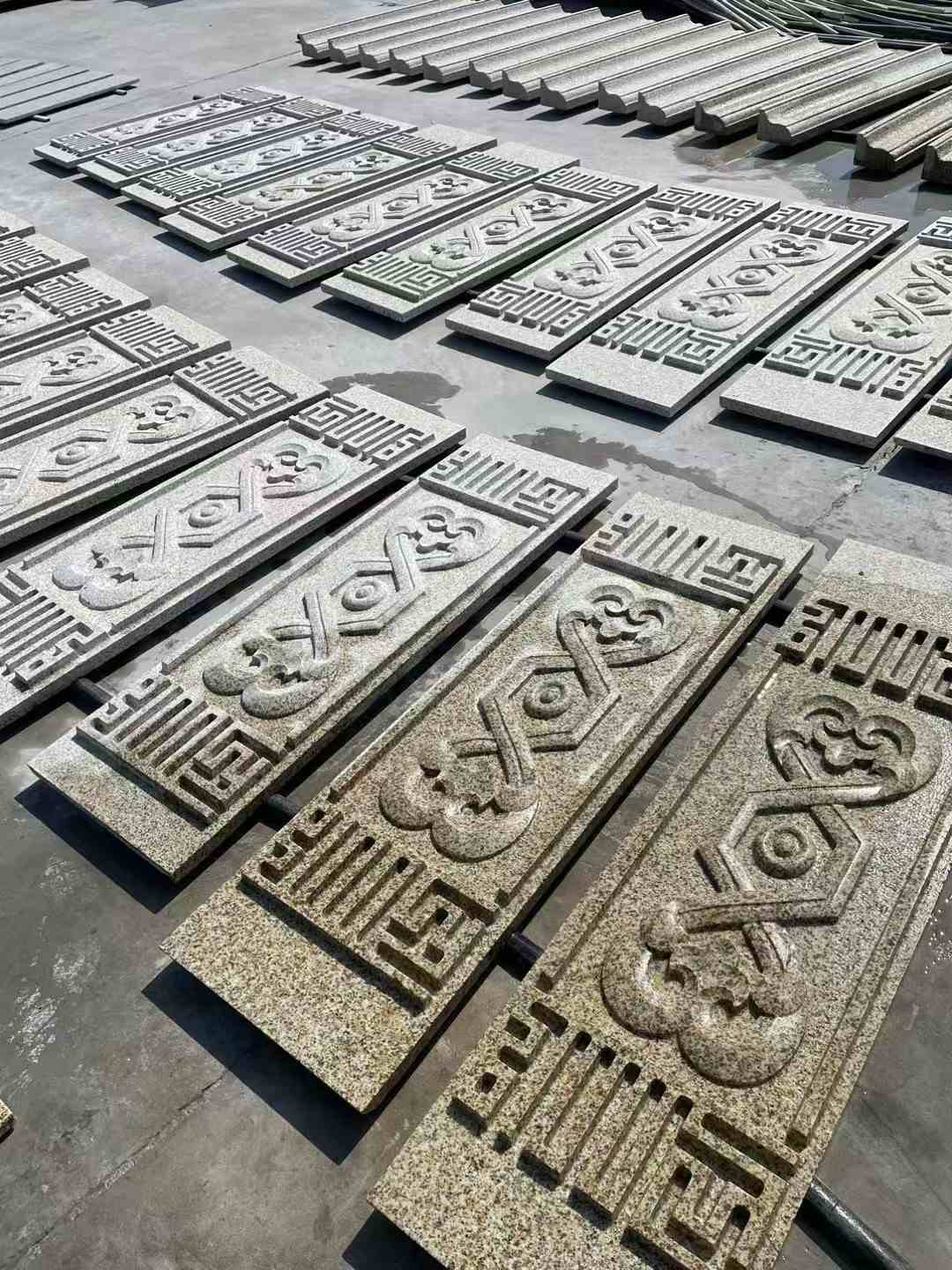 黄山 黄金麻花岗岩外墙雕刻板