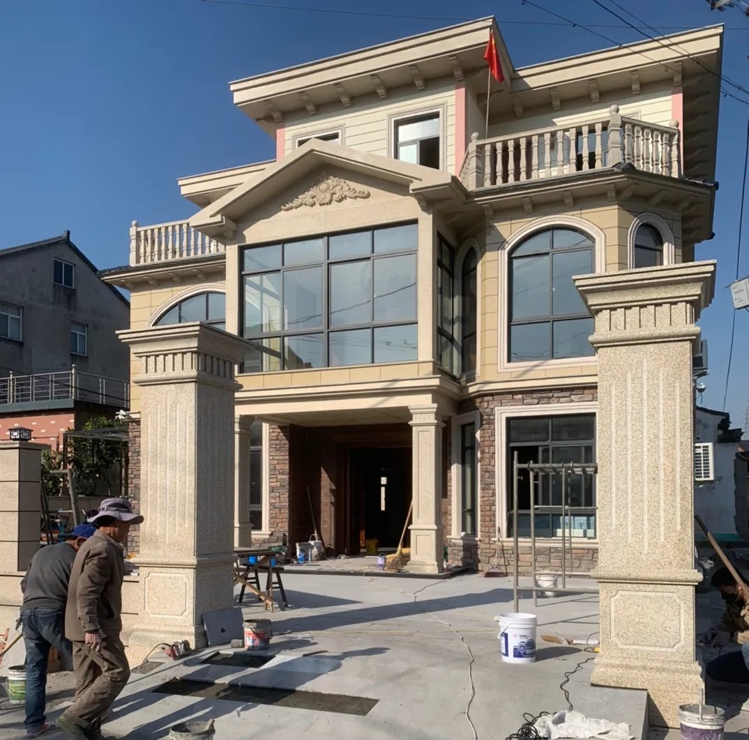 黄山 黄金麻花岗岩荔枝面别墅外墙干挂私家专属